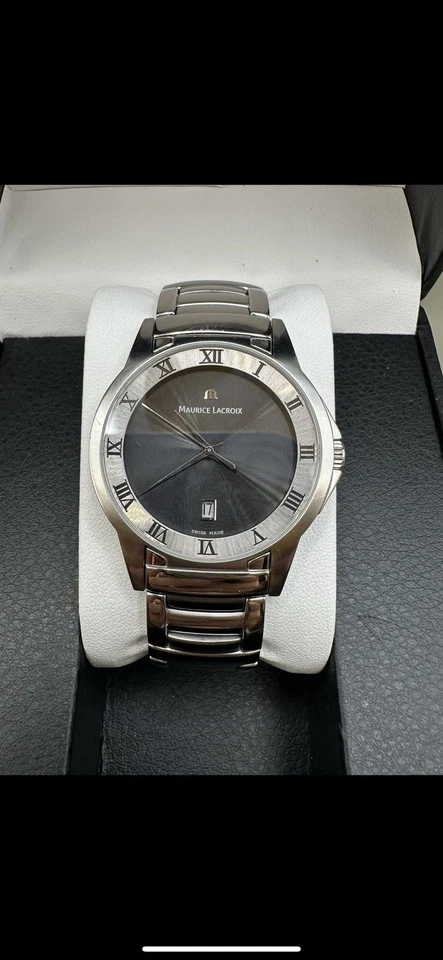 Maurice Lacroix Miros 69743, Black Sunburst Dial -Sapphire – Swiss Quartz – 100M - Image 1 of 4