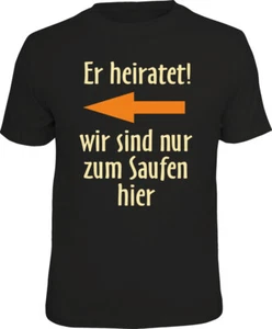 er heiratet! links T-Shirts - Grössen S M L XL XXL - Bild 1 von 1