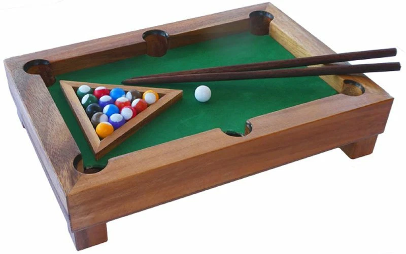 Mini-Billard-Tisch, Tischbillard aus Holz, ca. 29 x 20 x 6,5 cm - Bild 1 von 1
