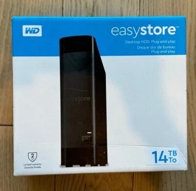 WD easystore WDBAMA0140HBK-NESN 14TB External Hard Disk Drive - Image 1 of 2
