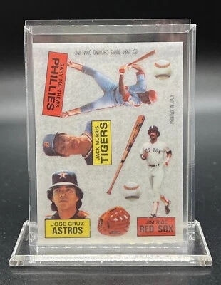 1984 TOPPS RUB DOWNS  JACK MORRIS JIM RICE JOSE CRUZ  GARY MATTHEWS ne1 - Изображение 1 из 2