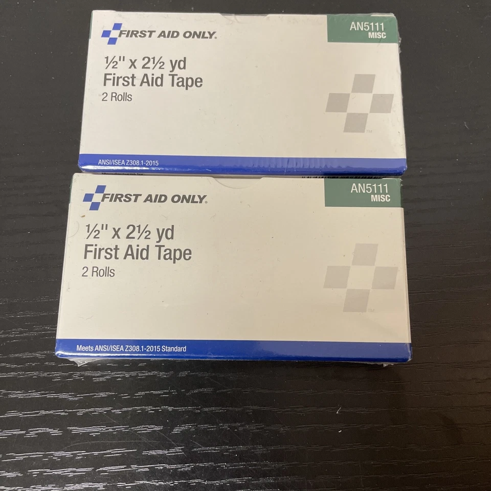 2 PACK First Aid Only 1/2 x 2 1/2 yd First Aid Tape 2 Rolls AN5111 - Image 1 of 1