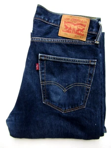 Levi's 751 men's jeans classic straight leg W32 L32 dark blue denim LEVG079 - Picture 1 of 13
