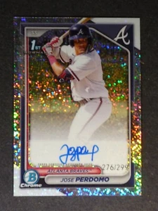 2024 Bowman Chrome Jose Perdomo Auto #'d 299 Speckle Refractor #CPA-JP NM/MT - Bild 1 von 2
