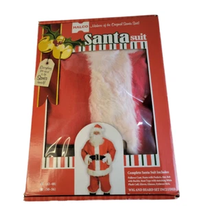 HALCO Plush Santa Suit Claus Costume Christmas Adult 42-48 Complete! Read Desc - Picture 1 of 10