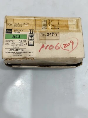 RELÉ DE CONTROL TOSHIBA CORPORATION A4J 110V AC ENVÍO RÁPIDO GRATUITO UPS y DHL Foto 1 de 4