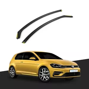 VW GOLF MK7 2013-2019 3 Door Hatchback Wind Deflectors 2pc Tinted - Picture 1 of 10