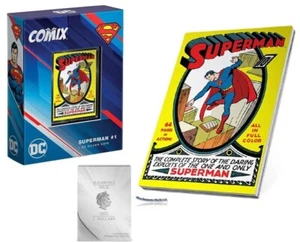 2022 COMIX SUPERMAN #1 Silver Coin - Foto 1 di 4