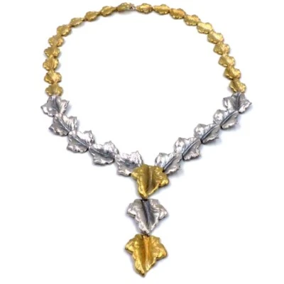 Les Folies Gioielli -  Collana Edera in Argento 925 Brunito e Dorato  - Immagine 1 di 4