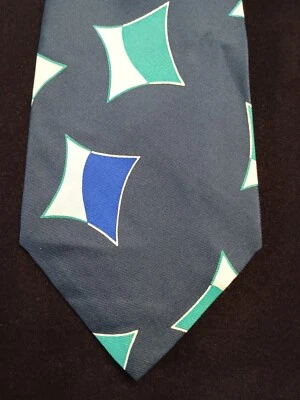 Polo Ralph Lauren Black, w/Beige, Green, Blue Diamond Pattern 57/3.75 Silk Tie - Image 1 of 4