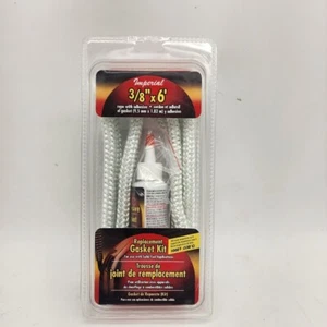 IMPERIAL GA0187 Replacement Wood Stove Gasket Kit 3/8" x 6' with Glue Fiberglass - Picture 1 of 2