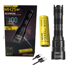 Nitecore MH25 V2 wiederaufladbare Taschenlampe/W USB Ladegerät und Wandadapter - Bild 1 von 1