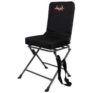 Silla de caza giratoria acolchada fangosa negra 300 denier tela de poliéster #MUD-PSCHR - Imagen 1 de 3