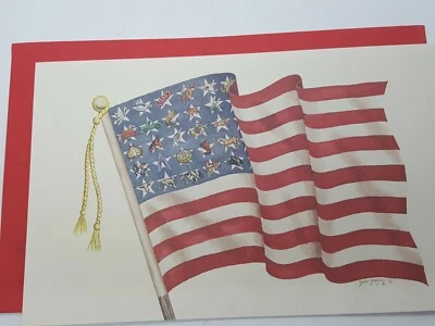 Tarjetas Bandera Americana, Blanco, Americana, Rodeo Cowboy Theme 9 1/4" x 5 3/4" Foto 1 de 4