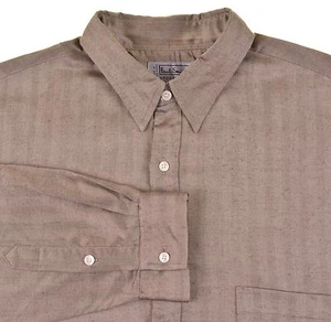 Ropa deportiva Paul Smith marrón espina de arenque mezcla de lana suave informal con botones camisa 3 - Imagen 1 de 7
