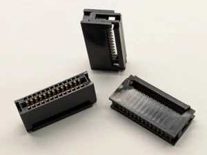2 PCS. Card Edge IDC connector female black 26 pin 2.54mm (0.1 inch) flat cable - Picture 1 of 1