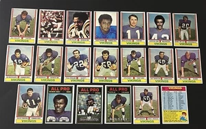 1974 Topps MINNESOTA VIKINGS Complete TEAM Set TARKENTON Alan PAGE Yary ELLER - Picture 1 of 3