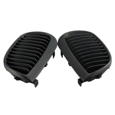 Matte BLACK KIDNEY GRILLES GRILL  For BMW E87 1 SERIES 120i 04-07 Pre-facelift Foto 1 de 4