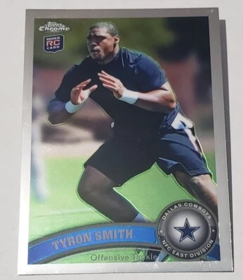 🔥2011 Topps Chrome #38 TYRON SMITH  RC Rookie Dallas CowboysFree Shipping - Image 1 of 3