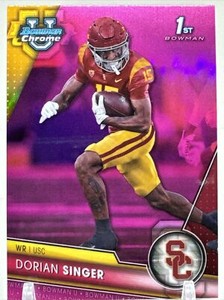 2023 Bowman University Chrome Dorian Singer Pink Refractor 1st Bowman USC Trojan