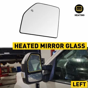 Mirror Glass Replacement for 2017-2022 Ford F-250 Super Duty Driver Side Upper - Picture 1 of 19