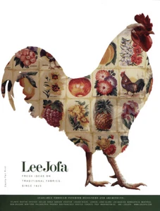 2001 Lee Jofa: Rooster Fresh Ideas On Traditional Fabrics Vintage Print Ad - Picture 1 of 1