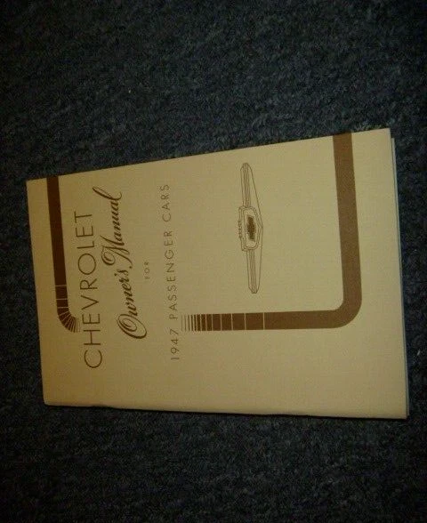 Chevrolet 1947 camioneta manual del operador del propietario guía del usuario Fleetmaster xo Foto 1 de 1