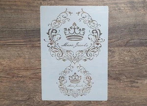 Schablone großes Ornament royal ST-1010380 Wandtattoo Vintage Malerei Stencil - Bild 1 von 5
