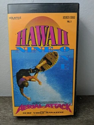 Hawaii Nine-One 1991 VHS Surf Video Magazone Vol 2 Surfing Rare Aerial Attack Foto 1 de 3