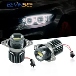 LED Angel Eyes Light H10W Marker Halo Bulbs Canbus Fit for BMW E90 E91 LCI 08-11 - Picture 1 of 9