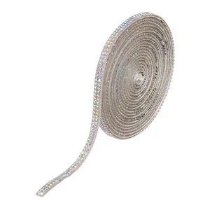 Rhinestone Ribbon Self Adhesive Crystal Rhinestone Strips 3 Yard Bling Rhines... - Picture 1 of 5