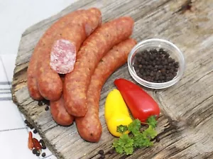 Pfefferbeißer | Rohwürstchen | deftig und pfeffrig | 5 Paar (10 Stück) | 500 gr. - Bild 1 von 1
