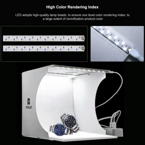 Photo Studio 20 Cm. 6 Sfondi Toiles de Fond Kit Avec Panneau Vif Table LED USB - Photo 1/12