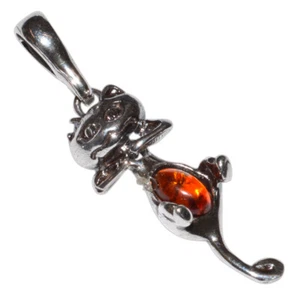 1.6g Authentic Baltic Amber 925 Sterling Silver Pendant Jewelry NS-A712 - Picture 1 of 1