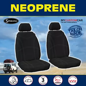 For Toyota Prius V Hybrid Wagon 2012-2021 Neoprene Black Custom Front Seat - Picture 1 of 12