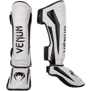 Venum Elite Protective MMA Shin Instep Guards - White/Camo