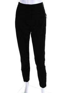 Donna Karan New York Womens High Rise Lace Up Ankle Cropped Pants Black Size 6 - Picture 1 of 7