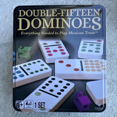 Double Fifteen Dominoes by Cardinal-Collectors Tin-New sealed  *tin has dents - Image 1 of 3