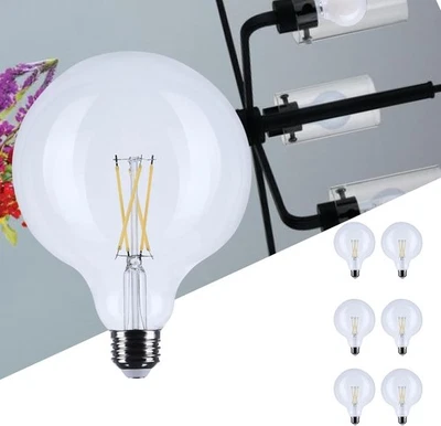 SATCO S12484 - 4 Watt G40 LED Globe Light Bulb - 3000K - 120 Volts (6 Pack) - Image 1 of 4