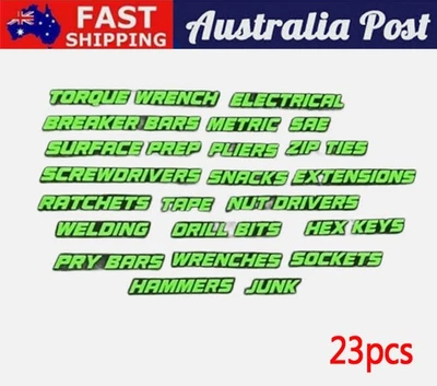 Toolbox Drawer Tags 3D Magnetic Tool Box Organizer Label,Reusable Badge Sticker - image 1 of 4