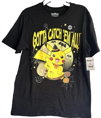Pikachu Pokemon Halloween Boys Short Sleeve Graphic T-Shirt Size Youth XL 14-16 - Image 1 of 4