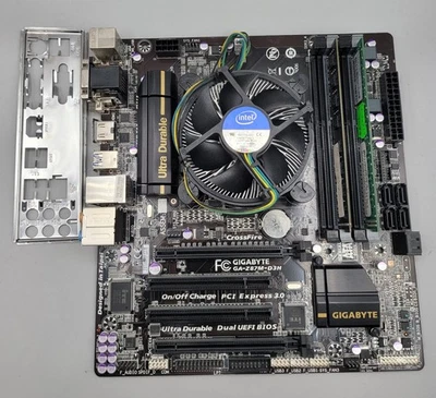 Mainboard Gigabyte GA-Z87M-D3H + Intel Core i5-4440 + 8GB DDR3 RAM - Bild 1 von 2