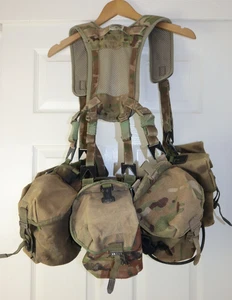 British Army MTP PLCE Webbing Set Yoke, Belt and 5 Pouches Issued Good Cond - Bild 1 von 16
