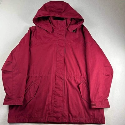 Abrigo de Colección Pacific Trail Exterior XL 90s Cordón Cintura Parka Rojo Forrado a Cuadros Foto 1 de 4
