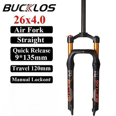 Snow Fat Tire Bike Quick Release Fork 26in Mountain Bicycle Air Suspension Fork - Image 1 of 4