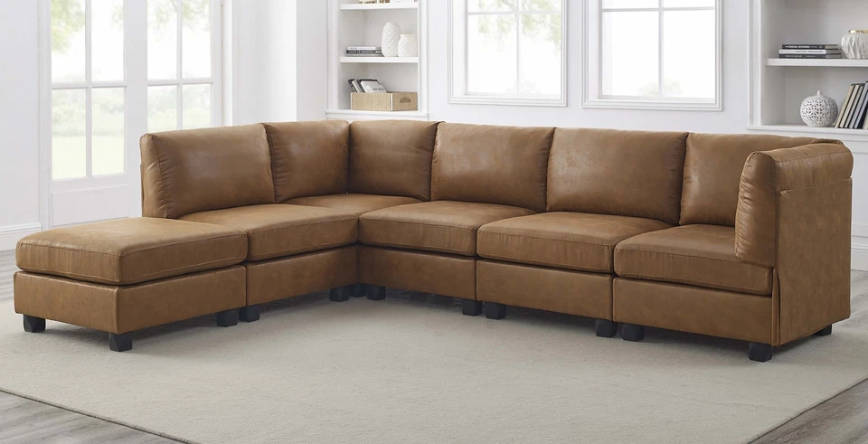 Seccional modular de cuero sintético Foto 1 de 4