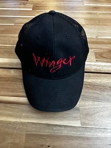 Winger Pull Album Red Logo Adjustable Rock Band Concert Cap Hat Trucker 30th Ann - Picture 1 of 3