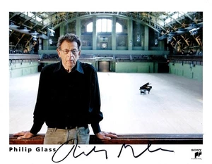 Fotografía autografiada de Park Avenue Armory de compositor PHILIP GLASS - Imagen 1 de 1