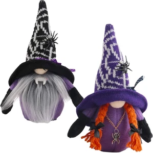 2PCS Gnomo Bambola Di Halloween Decorazione Di Peluche Bambole Senza Volto Menso - Foto 1 di 12