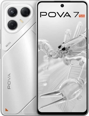 Tecno Pova 7 5G (Silver 256 GB 8 GB RAM) Dimensity 7300 6.78" NFC Global Version